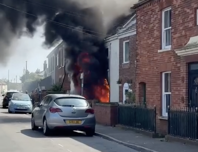 Fire sweeps through a house in Caistor