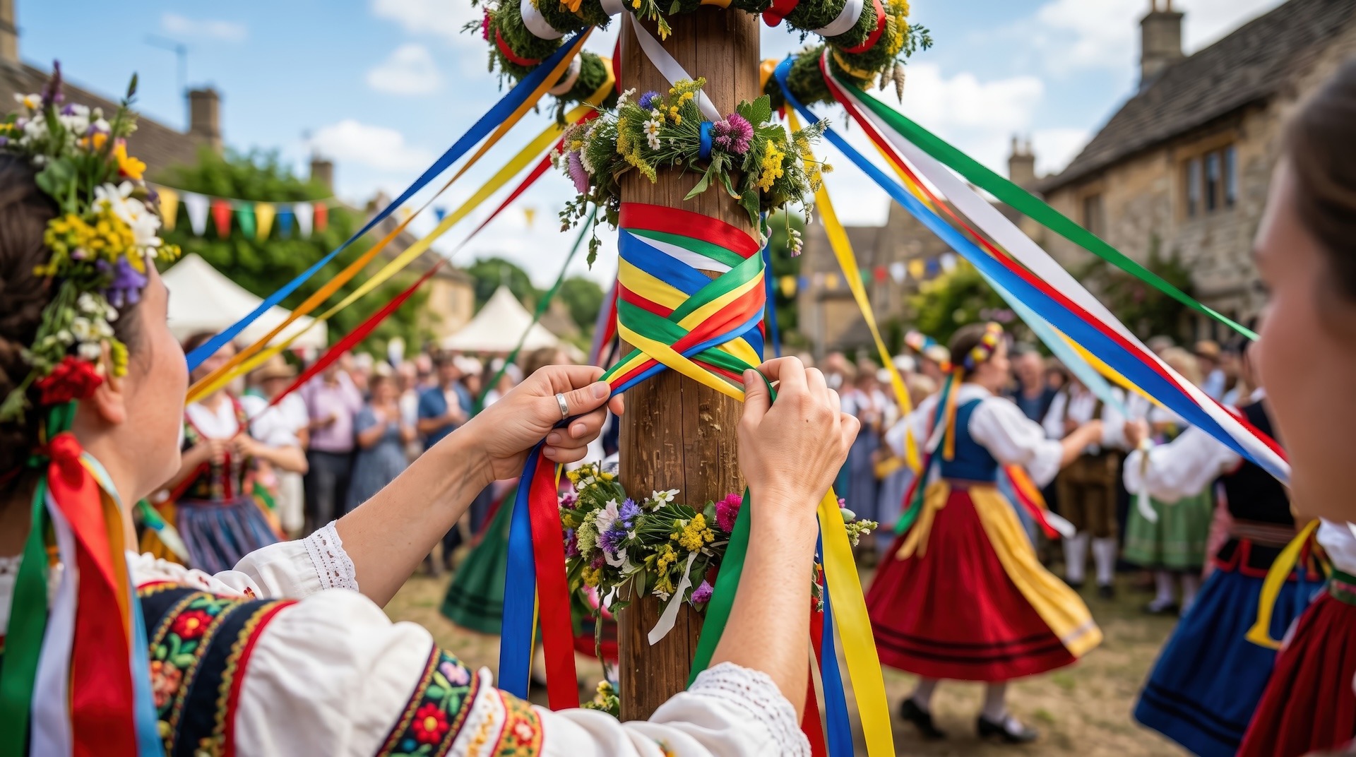 Norwich mayday dancers perform in extreme heat